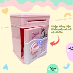 Két sắt mini thông minh đựng tiền tiết kiệm cho bé Ngựa Pony, ống heo tiết kiệm có khóa, thegioidochoi1104