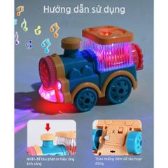 Đồ Chơi Đất Nặn Làm Mì Hình Tàu Hỏa 21 Chi Tiết Có Nhạc Ánh Sáng - Khuôn Sáng Tạo Cho Bé 3 Tuổi Trở Lên