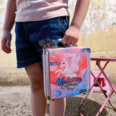 Cốp trang điểm cho bé cao cấp bằng nhôm 15 chi tiết, đồ chơi make up an toàn cho bé gái