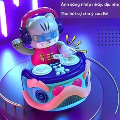 Đồ Chơi Âm Nhạc Con Mèo DJ Xoay 360 Độ - Đồ Chơi Giải Trí Kích Thích Trí Não Cho Trẻ Em