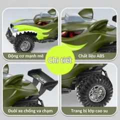 Xe điều khiển địa hình chó sói, 7 động tác, có sạc, xe ô tô điều khiển tốc độ cao