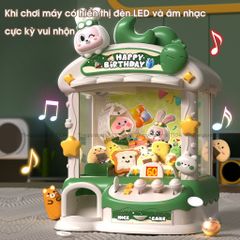 Máy gắp thú Thỏ tinh nghịch giá rẻ size to, có thời gian/nhạc/đèn, đồ chơi gắp gấu mini