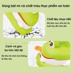 Đồ Chơi Đất Nặn Khuôn Làm Bánh Chú Ếch Xanh - Bộ 5 Hủ Đất Sét An Toàn Cho Bé, 13 Chi Tiết Phát Triển Sáng Tạo