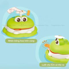 Đồ Chơi Đất Nặn Khuôn Làm Bánh Chú Ếch Xanh - Bộ 5 Hủ Đất Sét An Toàn Cho Bé, 13 Chi Tiết Phát Triển Sáng Tạo