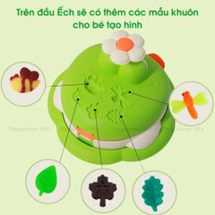 Đồ Chơi Đất Nặn Khuôn Làm Bánh Chú Ếch Xanh - Bộ 5 Hủ Đất Sét An Toàn Cho Bé, 13 Chi Tiết Phát Triển Sáng Tạo