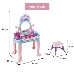 Bộ bàn trang điểm cho bé cỡ lớn kèm đàn piano và nhiều phụ kiện - Đồ chơi phát triển kỹ năng xã hội cho trẻ từ 4 tuổi trở lên