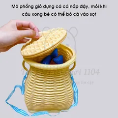Đồ Chơi Câu Cá Kèm Giỏ Đựng - Bộ 14 Chi Tiết Với 2 Cần Câu Nam Châm Cho Trẻ Em - Trò Chơi Giải Trí Học Tập