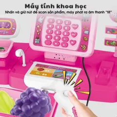 Đồ chơi bán hàng siêu thị, có quầy thu ngân, xe đẩy siêu thị, đồ chơi máy tính tiền