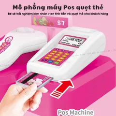 Đồ chơi bán hàng siêu thị, có quầy thu ngân, xe đẩy siêu thị, đồ chơi máy tính tiền