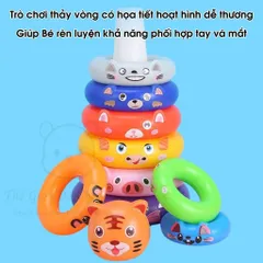 Trò Chơi Thảy Vòng Cho Bé - Đồ Chơi Ném Vòng Chất Liệu Nhựa Cao Cấp, Họa Tiết Dễ Thương, Phát Triển Kỹ Năng 3 Tuổi Trở Lên