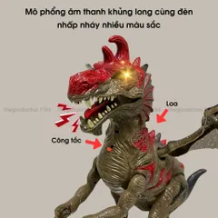 Đồ chơi Khủng Long đẻ trứng, có cánh, biết đi, có đèn, kêu grầm grừ