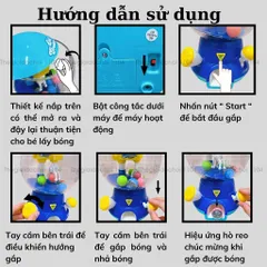 Máy gắp bóng mini BALL GRABBER kèm 8 quả banh, có nhạc, máy bắt bóng mini