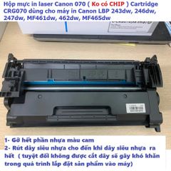 Hộp mực in laser Canon CRG070 (Không có Chip) cho LBP 243dw, 246dw, 247dw, MF461dw, 462dw, MF465dw - Mực in chất lượng cao, mới 100%