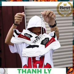 Giày Sneaker Nam G22 Trắng Đỏ - Da Cao Cấp Thoáng Khí, Phong Cách Trẻ Trung, Đi Học Đi Chơi, Dây Buộc Thể Thao