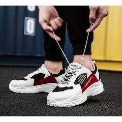 Giày Sneaker Nam G22 Trắng Đỏ - Da Cao Cấp Thoáng Khí, Phong Cách Trẻ Trung, Đi Học Đi Chơi, Dây Buộc Thể Thao
