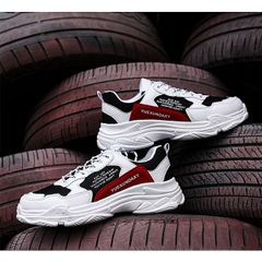 Giày Sneaker Nam G22 Trắng Đỏ - Da Cao Cấp Thoáng Khí, Phong Cách Trẻ Trung, Đi Học Đi Chơi, Dây Buộc Thể Thao