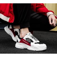 Giày Sneaker Nam G22 Trắng Đỏ - Da Cao Cấp Thoáng Khí, Phong Cách Trẻ Trung, Đi Học Đi Chơi, Dây Buộc Thể Thao