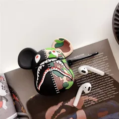 ỐP AIRPOD MẶT GẤU BAPE - Vỏ Bọc Silicone Dẻo Cho Tai Nghe AirPods 1 2 PRO - Phụ Kiện Thời Trang Độc Đáo