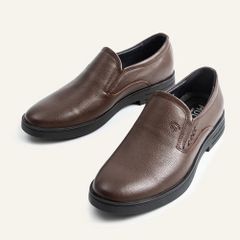Giày da nam bò cao cấp - Đế cao su đúc nguyên khối, kiểu dáng thời trang công sở, đi học, đi chơi sang trọng, dễ phối đồ