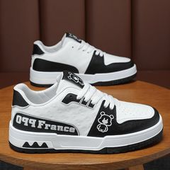 Giày nam sneaker GN06M OQQQ Gấu trắng đen - Giày thể thao thời trang đi học, đi chơi, đi làm, dễ phối đồ