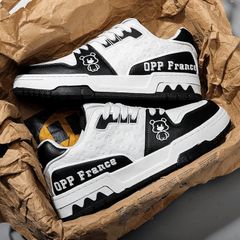 Giày thể thao nam GN06M OQQQ Sneaker Gấu Trắng Đen - Thời Trang Đi Học, Đi Chơi, Dễ Phối Đồ