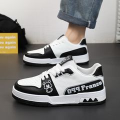 Giày thể thao nam GN06M OQQQ Sneaker Gấu Trắng Đen - Thời Trang Đi Học, Đi Chơi, Dễ Phối Đồ