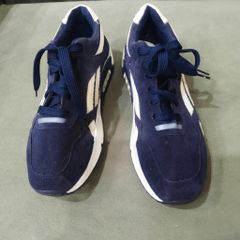 Giày Thể Thao Nam G32 - Sneakers Buộc Dây Thoáng Khí Phong Cách Trẻ Trung, Chất Vải Kết Hợp Da Lộn (Màu Xanh)