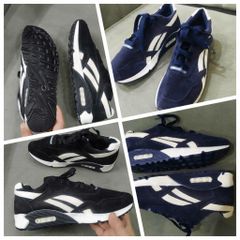 Giày Thể Thao Nam G32 Sneaker Da Lộn Đen/Xanh - Phong Cách Trẻ Trung, Năng Động, Đi Học, Đi Chơi, Chất Liệu Cao Cấp