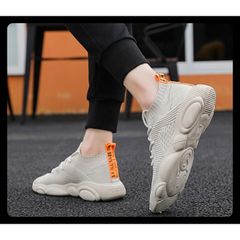 Giày Sneaker Nam G12 Kem - Thể Thao Cao Cấp Phong Cách Trẻ Trung - Dễ Dàng Phối Đồ, Đi Học, Đi Chơi, Thiết Kế Thoáng Khí