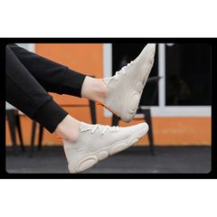 Giày Sneaker Nam G12 Kem - Thể Thao Cao Cấp Phong Cách Trẻ Trung - Dễ Dàng Phối Đồ, Đi Học, Đi Chơi, Thiết Kế Thoáng Khí