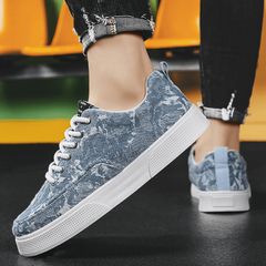 Giày Sneaker Thể Thao Nam Vải Xanh Mã 333 - Thời Trang Mới Dễ Phối Đồ Cho Học Sinh và Người Đi Chơi