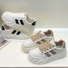 Giày Sneaker Nữ Độn Đế Bánh Mì Buộc Dây Hàn Quốc Thời Trang Dễ Phối Đồ - Phù Hợp Đi Học, Đi Chơi, Đi Làm