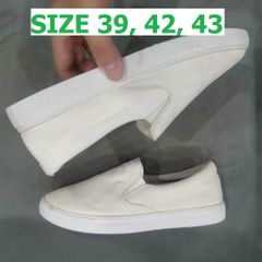 Giày Lười Nam G16 TRẮNG - Slip-on Thoáng Khí, Cổ Thấp, Dễ Phối Đồ, Xu Hướng Thời Trang - Hàng Chất Lượng, Số Lượng Ít