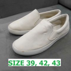 Giày Lười Nam Slip-on G16 Trắng - Thoáng Khí, Đế Bằng, Phối Đồ Dễ Dàng, Sale Thanh Lý Số Lượng Ít, Hình Ảnh Thật