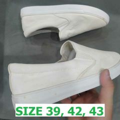 Giày Lười Nam Slip-on G16 Trắng - Thoáng Khí, Đế Bằng, Phối Đồ Dễ Dàng, Sale Thanh Lý Số Lượng Ít, Hình Ảnh Thật