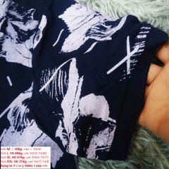 Áo Polo Nam Ngắn Tay Họa Tiết Phối Hoa Màu Xanh Than - Vải Cotton Cá Sấu Cao Cấp, Co Giãn 4 Chiều, Thoáng Mát