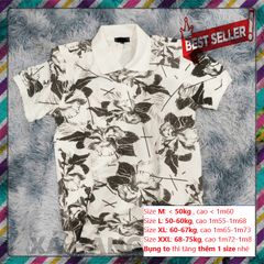 Áo Polo Nam Họa Tiết Phối Hoa - Cotton Cao Cấp Thoáng Mát 3 Màu Đen, Trắng, Xanh Than Thanh Lịch