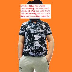 Áo Polo Nam Họa Tiết Phối Hoa Màu ĐEN Thanh Lịch - Vải Cá Sấu Cotton Cao Cấp Thấm Hút Mồ Hôi, Phong Cách Thời Trang Dễ Dàng Kết Hợp