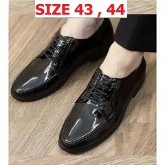 Giày Tây Nam Da Bóng H136 - Đế Cao Khâu Đế Chắc Chắn, Mẫu Mới Thời Trang Dễ Phối Đồ, Chất Lượng Cao Cấp