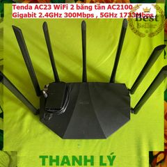 Bộ Phát Router Tenda AC23 Băng Tần Kép WiFi AC2100 Gigabit Cũ - Kết Nối Mạng Mạnh Mẽ 2.4GHz và 5GHz, Hỗ Trợ 128 Thiết Bị