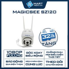 Camera Giám Sát Ngoài Trời Xoay 360 Độ Magicsee ZS120 - Chống Nước tiêu chuẩn IP68, Full HD 1080, Hồng Ngoại, Đàm Thoại 2 Chiều, Cảnh Báo Chuyển Động