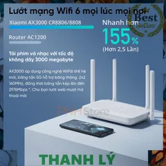 ⭐ ⭐ ⭐ Bộ phát Router Wifi XM AX3000 CR8808 Chuẩn WIFI 6 Hỗ trợ Mesh , Cộng nghệ OFDMA , 2 băng tần 2.4Ghz và 5Ghz , tải