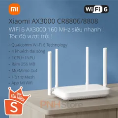 ⭐ ⭐ ⭐ Bộ phát Router Wifi XM AX3000 CR8808 Chuẩn WIFI 6 Hỗ trợ Mesh , Cộng nghệ OFDMA , 2 băng tần 2.4Ghz và 5Ghz , tải