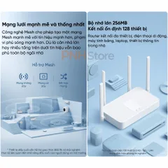 ⭐ ⭐ ⭐ Bộ phát Router Wifi XM AX3000 CR8808 Chuẩn WIFI 6 Hỗ trợ Mesh , Cộng nghệ OFDMA , 2 băng tần 2.4Ghz và 5Ghz , tải