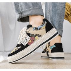 Giày Nam Thổ Cẩm Mẫu Mới Kiểu Dáng Trẻ Trung, Năng Động, Hot Trend - Mã 397 Dễ Phối Đồ Thời Trang