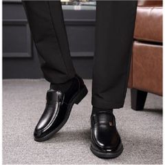 Giày Tây Nam Logo Ông Già Cao Cấp Da Bò Tăng Chiều Cao 5-6cm - Đế Khâu 100% Cao Su Non Êm Ái, Thích Hợp Đi Học, Đi Chơi, Đi Làm