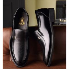 Giày Tây Nam Logo Ông Già Cao Cấp Da Bò Tăng Chiều Cao 5-6cm - Đế Khâu 100% Cao Su Non Êm Ái, Thích Hợp Đi Học, Đi Chơi, Đi Làm