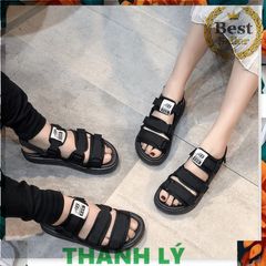 Sandal Nam Nữ 3 Quai Ngang AB - Xăng Đan Siêu HOT Thời Trang Học Sinh, Chất Liệu Cao Su, Size 35-43