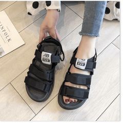 Sandal Nam Nữ 3 Quai Ngang AB - Xăng Đan Siêu HOT Thời Trang Học Sinh, Chất Liệu Cao Su, Size 35-43