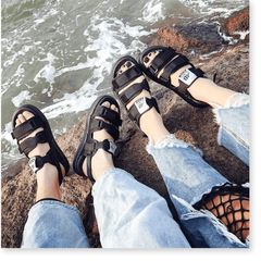 Sandal Nam Nữ 3 Quai Ngang AB - Xăng Đan Siêu HOT Thời Trang Học Sinh, Chất Liệu Cao Su, Size 35-43